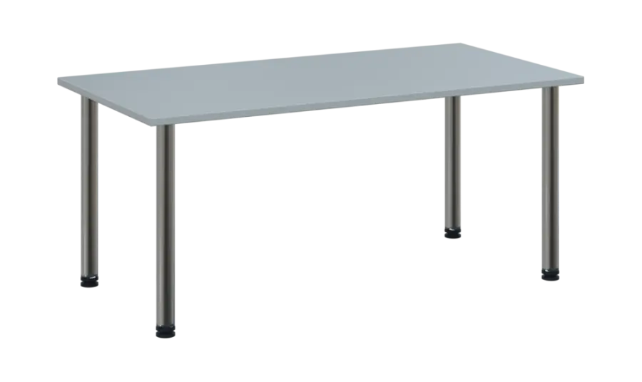 CRTR 160 jídelní stůl, kovová podnož chrom, deska 25 mm, 1600x800 mm, šedá